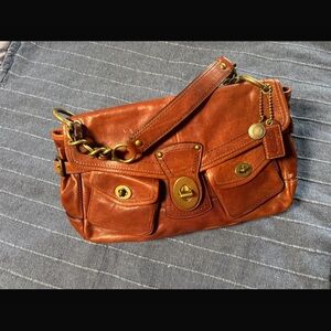 Vintage Coach 65th anniversary legacy Leigh cognac leather satchel